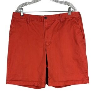 Lands End Casual Chino Shorts Traditional Fit Men's‎ Size 38 Coral Red